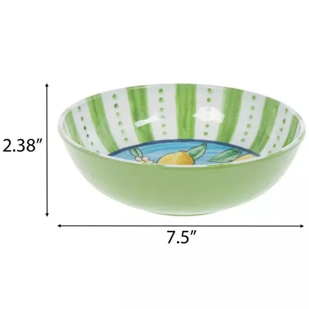 Set of 4 Striped Lemon Bowls NWT